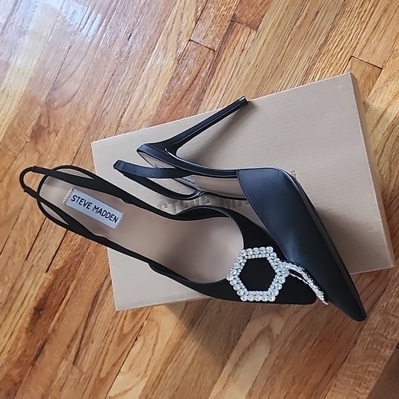 Steve Madden Shoes - Steve Madden slingback satin heels.